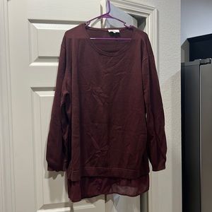 Maroon Linea shirt dress. European size 54